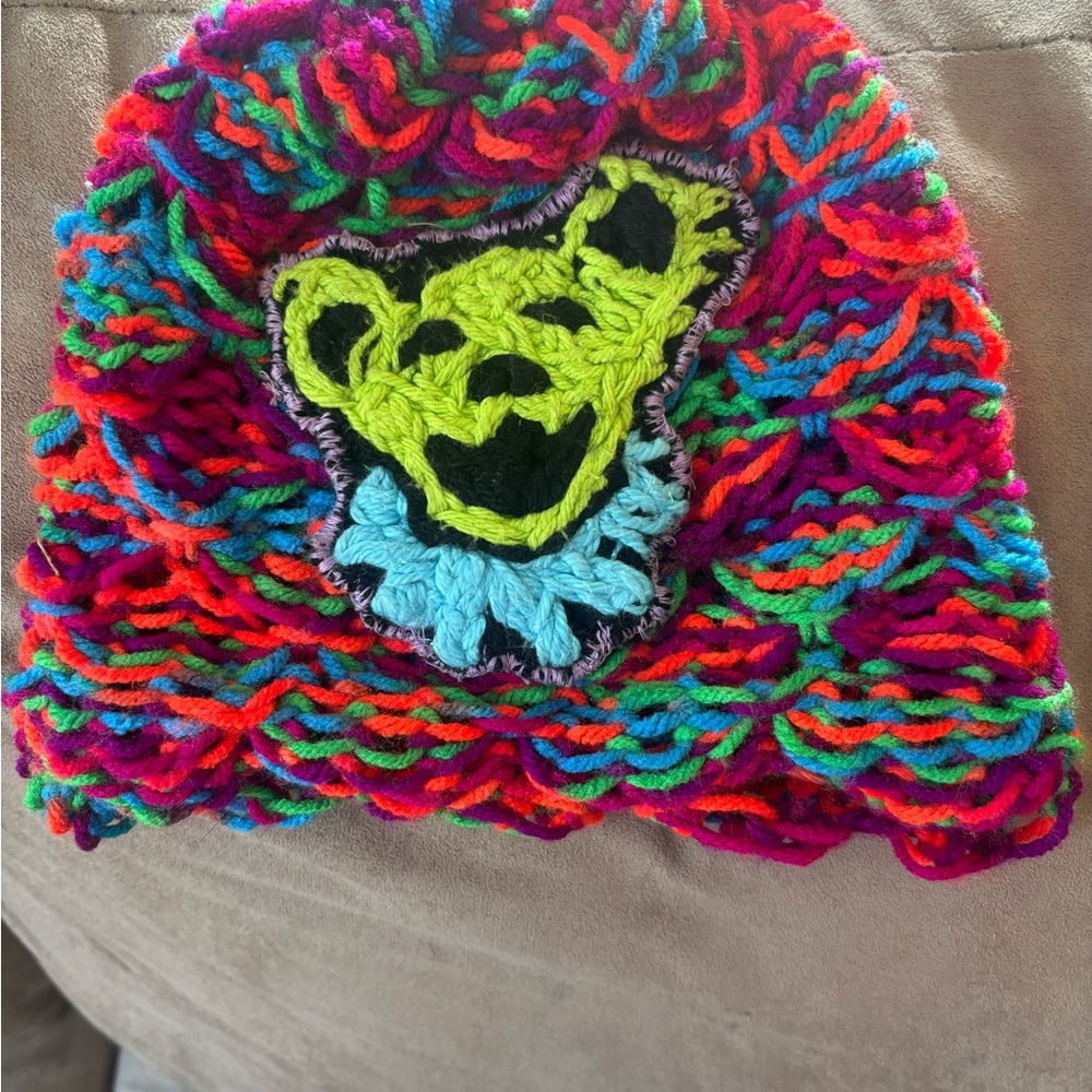 Hand made Grateful Dead teddy bear hat